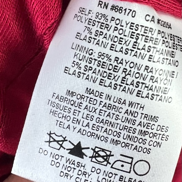 Anthropologie Hutch Square Neck Slim Midi Dress Sz Large Red Bodycon Stretch - Picture 13 of 15